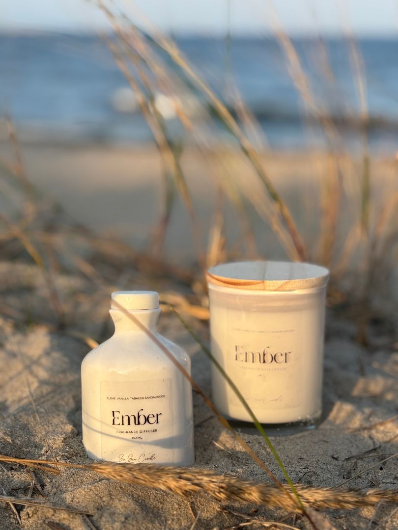 EMBER- zestaw świeca sojowa i dyfuzor zdjęcie 1